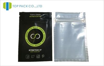 China Custom Heat Seal / Zipper Herbal Incense Bag Front Clear Back Printed CE QS SGS for sale