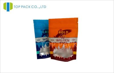 China Food use zip lock doypack packaging with window , matte surface for sale