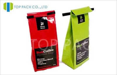 China Food Grade Aluminum Foil Coffee Packaging Bags StandUp Tin Tie Gusset for sale