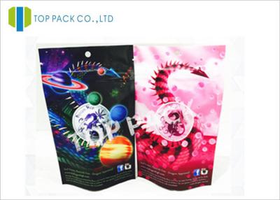 China Custom Logo Aluminum Foil Herbal Incense Bags Zip Lock Resealable Standing for sale