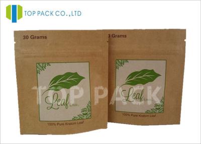 China SGS Approval Foil Stand Up Herbal Incense Pouch Kraft Paper Zipper Closure for sale