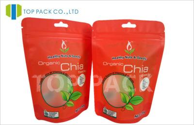 China Custom Printed Stand Up Pouch Packaging , Chia Seeds stand up pouches for food packaging for sale