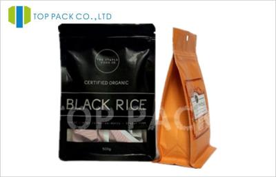 China 1000 g Coffee Packaging Bags matte black stand up pouch Rectangle Window for sale