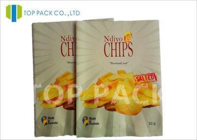 China Matte Surface Laminated Foil Pouches Back Seal Potato Chips Packaging for sale