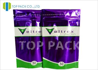 China Gloss Printed Plastic Stand Up Pouches , Laminated Tea Resealable Food Packaging Bags for sale