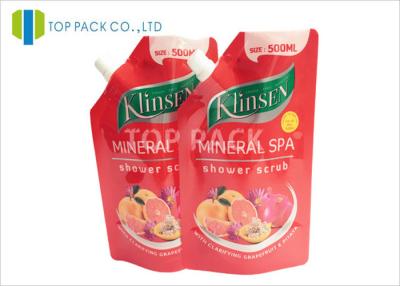 China Full Color Printed Stand Up Pouch With Spout Plastic Food Grade Mineral Spa for sale