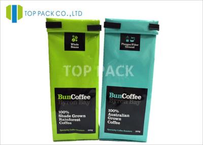 China SGS Side Gusset Bags , Aluminum Foil Coffee Tin Tie Doypack Food Grade for sale