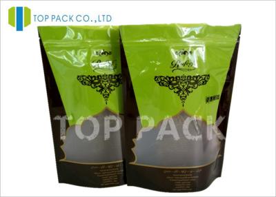 China 35 Oz OEM Laminated Mylar Stand Up Pouch Bags Zip Lock Customized Window for sale