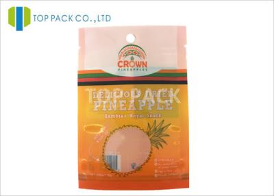 China SGS Plastic Printed Laminated Pouches Tear Notch Pineapple Three Side for sale