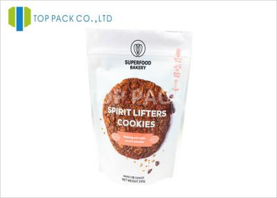 China Foil Laminated Cookies Zipper Stand Up Pouch Packaging Matte And Glossy Finished for sale