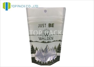 China FDA Eco Friendly Stand Up Pouch Packaging Zipper Top Foil Material Hang Hole for sale