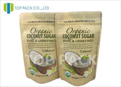 China Organic Food Matte Printed Stand Up Barrier Pouches , Coffee Packaging Bags Clear Window for sale