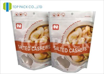 China FDA Certificates Food Packaging Bags , stand up pouch bags Top Zip Lock Matte Window for sale