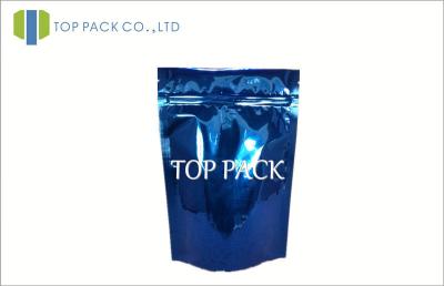 China Customized Plain Stand Up Pouches , Aluminum Foil Bag With Tear Notch for sale