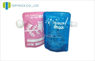 China PET / PE 4.5Mil Stand Up Pouches With Spout Resealable Multilayer Material for sale