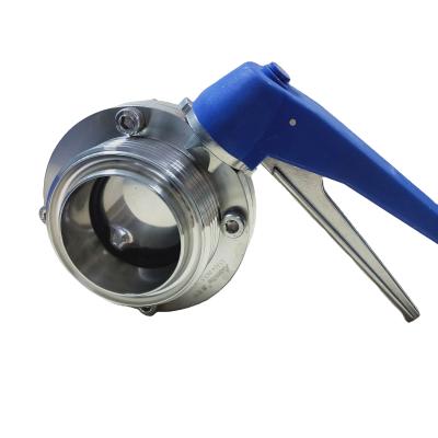 China General Butterfly Valve Handle Thread Butterfly Valve Beer Machinery Butterfly Valve for sale