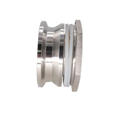 China Hose Lines Connect 3in Waterproof Tri Clover Bulkhead Stainless Steel One Piece Tank Fitting TC 1.5 One Piece Connector for sale