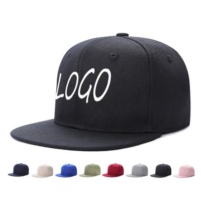 China 2021 Hot Sale Flat Brim Beisbol Snapback Hat White 3D Embroidery Custom Plain 6 Panel Design 6 Panel Own Logo Hat Hip Hop for sale