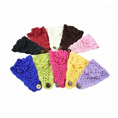 China Woolen Fashion Customized Soild Color Hair Accessories Women Winter Knitted High Quality Headband for sale