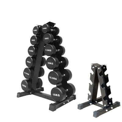 China Durable 3 Row Fitness Dumbbell Rack Adjustable Dumbbell Set With Rack for sale