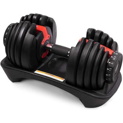 China Plastic Dip In New Dumbbell Strength Training Weights Gym Equipment Adjustable Dumbbell for sale