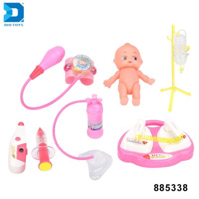 China Educational Set Plastic Environmental Play Material Pink Doctor Toys For Girls for sale