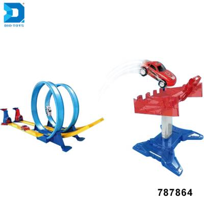 China Eco - Friendly Material Kids Playing Racing Track Set DIY Toys With 2 Cars for sale