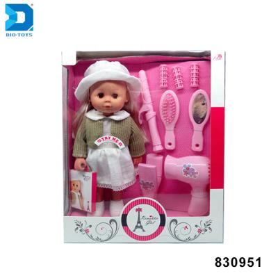 China Factory Sale Eco-friendly Material 12 Inch Dress Up Girls Baby - Doll Toys With 12 Sounds for sale