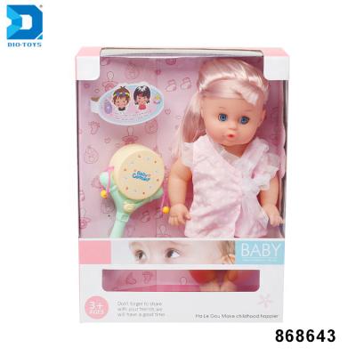 China 12 Inch Doll Eco-friendly Material Educational Play Toys For Girls Fashion With Drum for sale