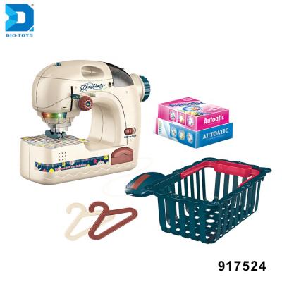 China Simulation Toys Environmental Friendly Electric Plastic Sewing Machine Children With Basket for sale