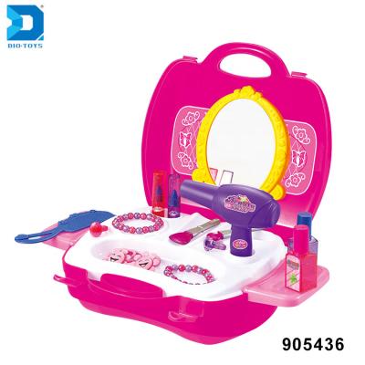 China Non Toxic Material Portable Beauty Play Table Make Up Toys For Children for sale