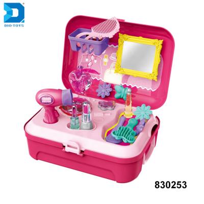 China Set Pretend Game Toy New Arrival Pretend Game Dresser Backpack Make Up Toys Set For Girl for sale