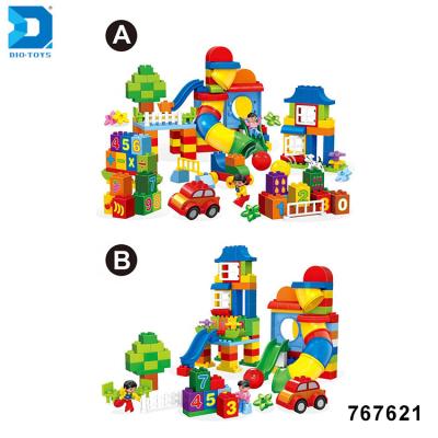 China Eco-friendly Material DIY Assemble Paradise Blocks Rolling Ball Building Set Toy for sale