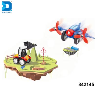 China 15PCS material safety truck diy airplane blocks magnetic construction toy for sale for sale