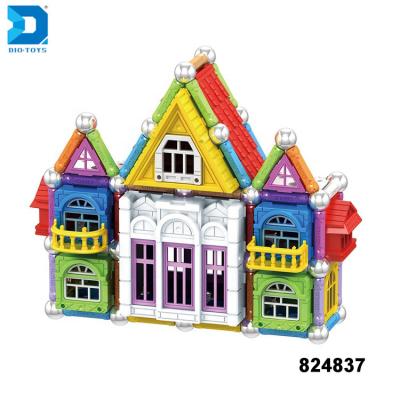 China Colorful 3D 100pcs Kids Intelligence Children's Intellectual Toys Building Magnetic Blocks for sale