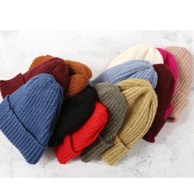 China Wholesale Custom Embroidery JOINT Fisherman Wool Winter Beanies Knitted Hats With Logo For Women Men for sale