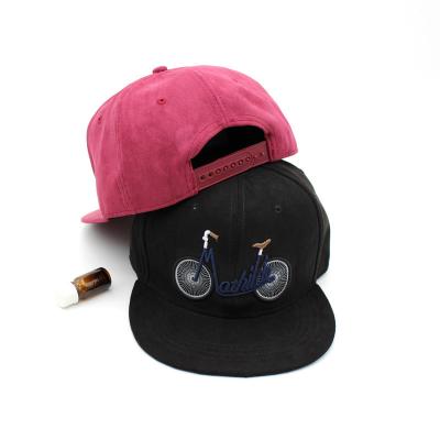 China COMMON Embroidery Custom Customer Fashion Luxury Snap Back Customized Suede Bill Hats Flat Snapback Hats for sale