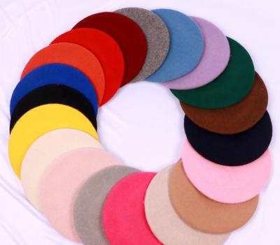 China Fashion Dobby Wool Candy Color Elastic Beret Hat Kids Hats For Girls Beret Hats Pure Wool Hat for sale