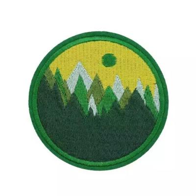 China Other custom iron on woven patch brand merrow border logo badge applique clothing patch for sale