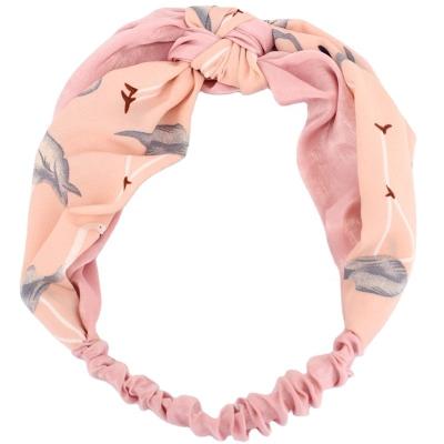 China Luxury custom factory price women fashion cheap satin logo printed elastic headband girls hair bands siqin manufacturer for sale