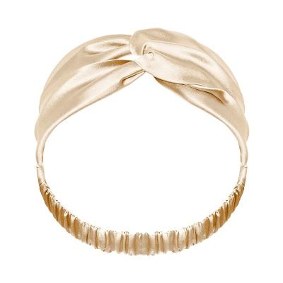 China Soft luxury custom made high quality satin girls fashion women elastic hair bands headband for sale