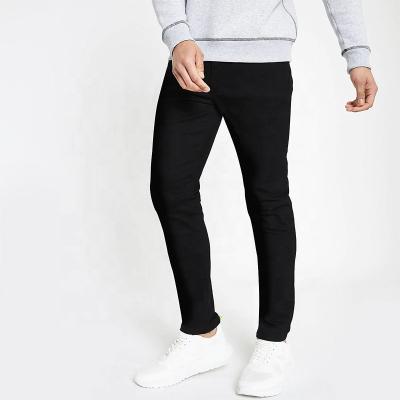 China Mens Sustainable High Quality Black Stretch Denim Skinny Jeans Five Pocket for sale