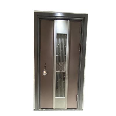 China Europe best price anti-theft security superhouse zircalloy entrance door with aluminum strip main entrance door for sale