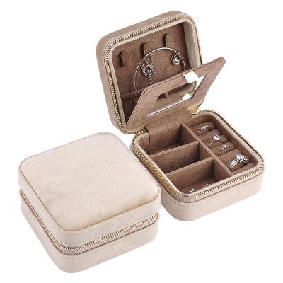 China ENGLAND STYLE Luxury Leather Custom Small Packaging Box Multifunctional Leather Jewelry Box Travel Jewelry Box for sale