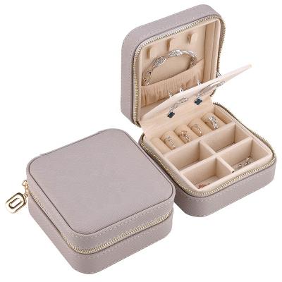 China Joyero Handmade Luxury Hot Selling Biggest Macaron Organizador Travel Design Gift Packaging Box Organizer Leather Jewelry Box for sale