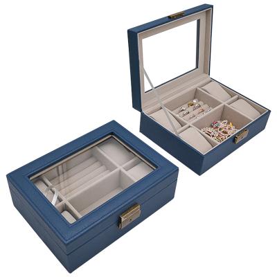 China Wholesale Custom Wooden Watch MDF Tabletop Jewelry Watch Storage Boxes With Lock Watch Box Wood Case for sale