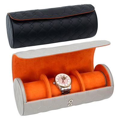 China Watch Roll 1 2 3 Case Wholesale Custom Leather Watch Roll Mens Travel Watches Slots Black Handmade Luxury Ice Box for sale