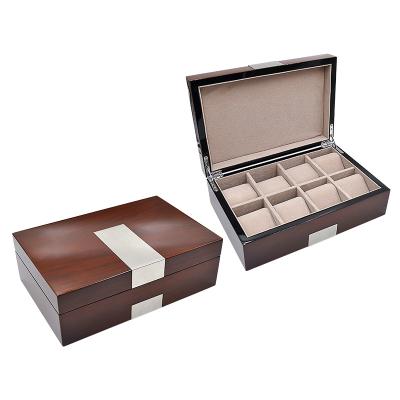 China Watches Box Custom Luxury Wood Watch Organizer Box 8 Slots Wooden Watch Holder Boxes For Men Women Watches Organizer Box for sale