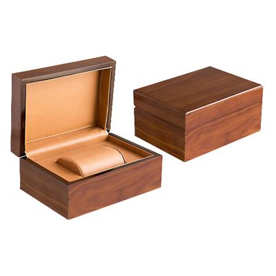 China Luxury High Quality Solid Wood Lacquer Mens Wrist Watch Gift Handmade Cheap Price Custom Logo Watch Packaging Box Wooden Box for sale