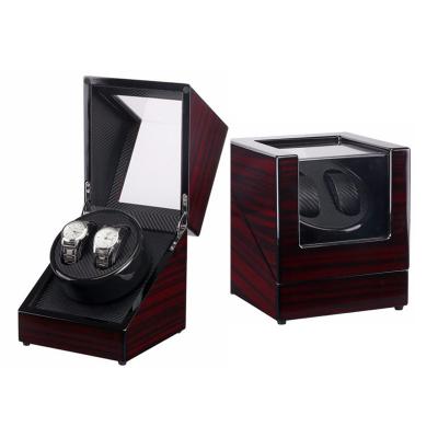 China Handmade High Quality Brown Wooden Cheap Automatic Watch Display Boxes Winder With Leather Lining for sale